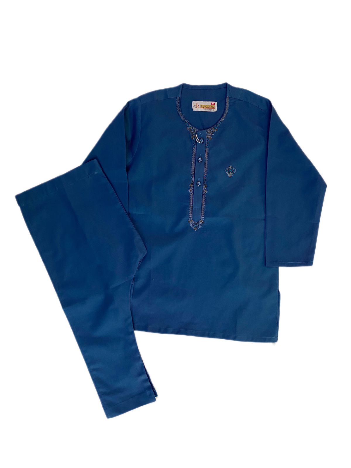 Dark Blue Embroidered Kurta Shalwar